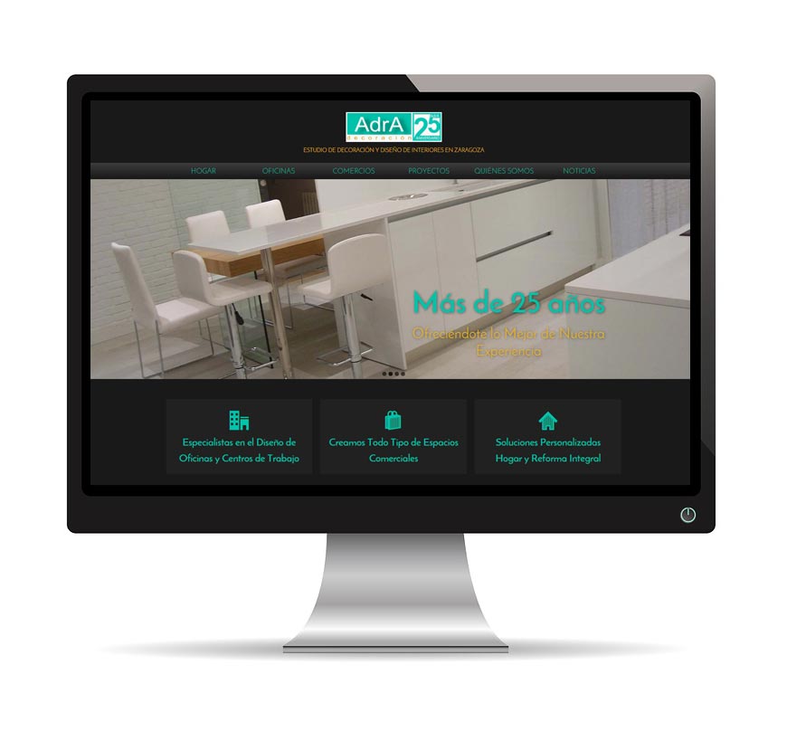 Diseño web para Adra Decoración - Msalas Kreación