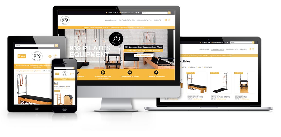 Tienda online 939 Pilates Equipment creación web en MSalaskreacion